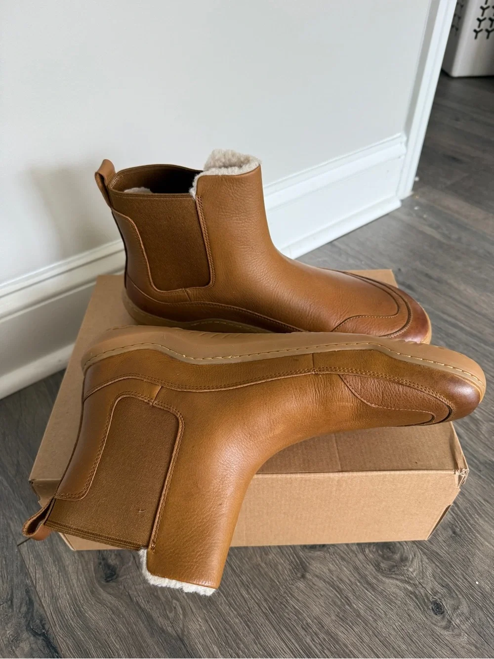 Vivobarefoot Gobi Warm-Lined Chelsea Boots Leather EUR 45 / US 12